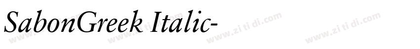 SabonGreek Italic字体转换